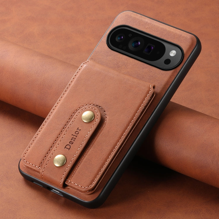 For Google Pixel 9 Pro Denior D14 NK Retro Pattern MagSafe Magnetic Card Holder Leather Phone Case(Brown) - free shipping - PMC TechLife - Order now!