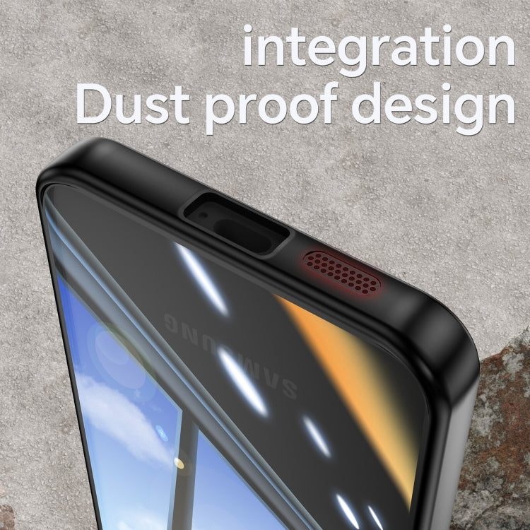 For Samsung Galaxy S25 5G Acrylic Hybrid TPU Armor Shockproof Phone Case(Black Red) - Galaxy S25 5G Cases by PMC Jewellery | Online Shopping South Africa | PMC Jewellery | Buy Now Pay Later Mobicred