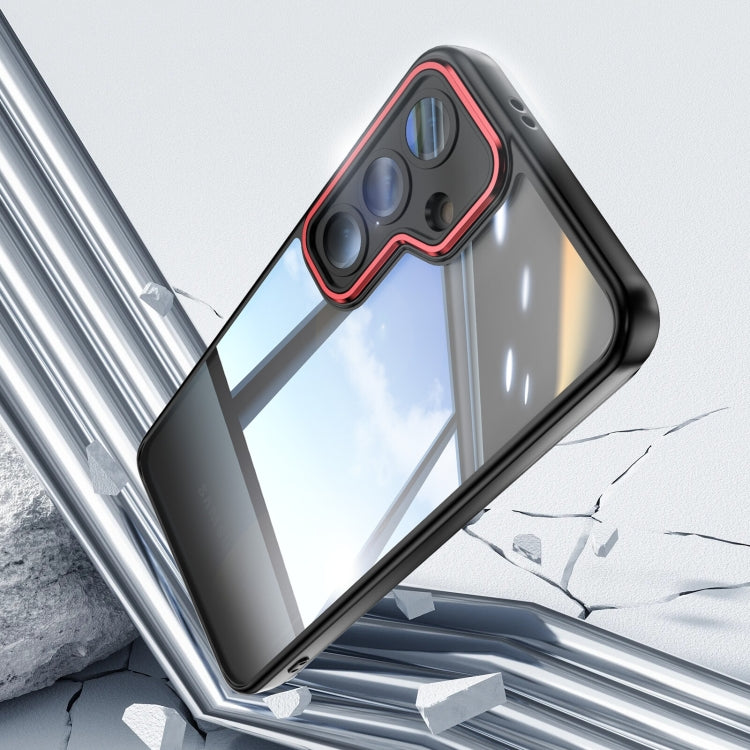 For Samsung Galaxy S25 5G Acrylic Hybrid TPU Armor Shockproof Phone Case(Black Red) - Galaxy S25 5G Cases by PMC Jewellery | Online Shopping South Africa | PMC Jewellery | Buy Now Pay Later Mobicred