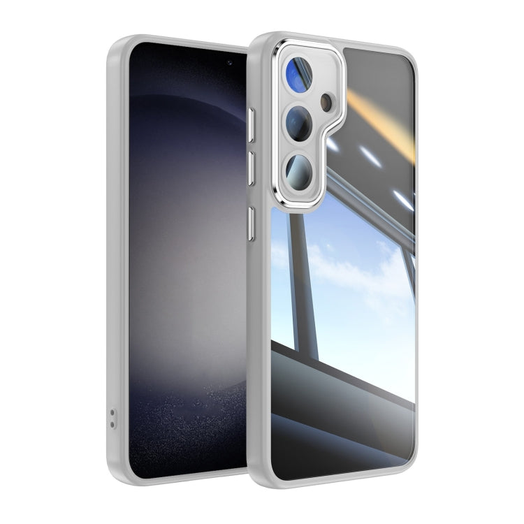 For Samsung Galaxy S25 5G Acrylic Hybrid TPU Armor Shockproof Phone Case(Grey) - Galaxy S25 5G Cases by PMC Jewellery | Online Shopping South Africa | PMC Jewellery | Buy Now Pay Later Mobicred