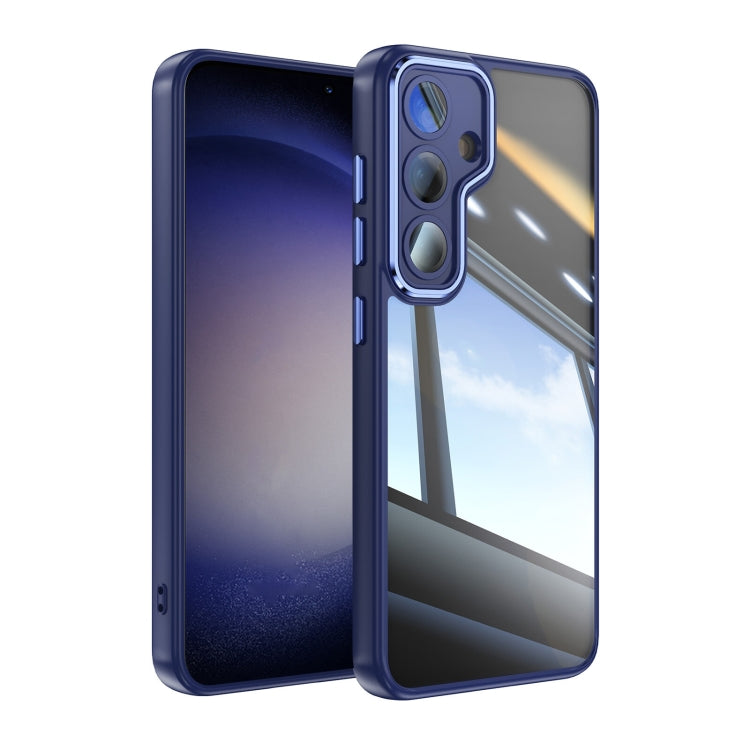 For Samsung Galaxy S25 5G Acrylic Hybrid TPU Armor Shockproof Phone Case(Blue) - free shipping - PMC Jewellery - Order now!