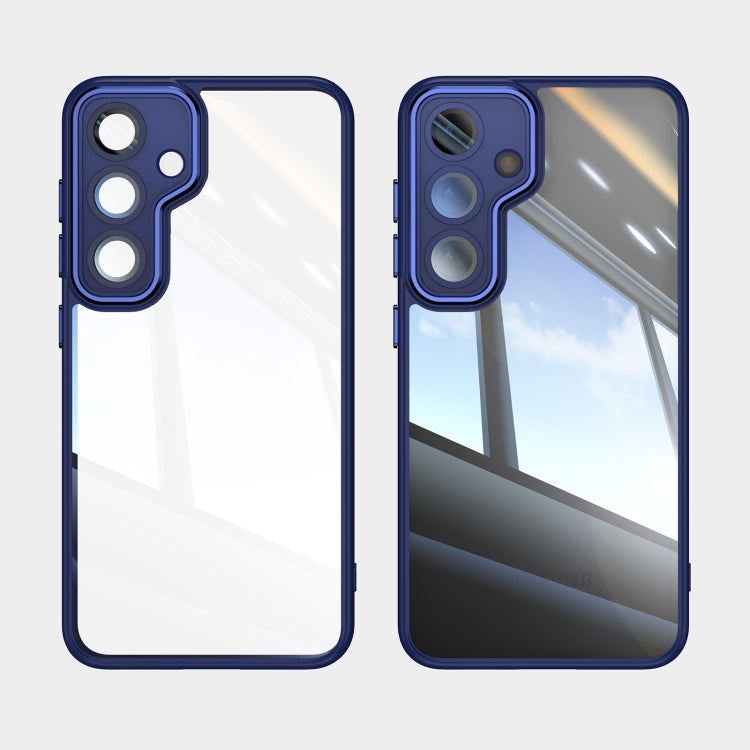 For Samsung Galaxy S25 5G Acrylic Hybrid TPU Armor Shockproof Phone Case(Blue) - free shipping - PMC Jewellery - Order now!