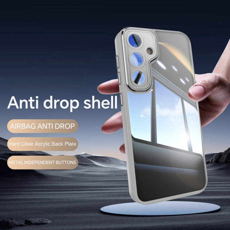 For Samsung Galaxy S25+ 5G Acrylic Hybrid TPU Armor Shockproof Phone Case(Grey) - Galaxy S25+ 5G Cases by PMC Jewellery | Online Shopping South Africa | PMC Jewellery | Buy Now Pay Later Mobicred