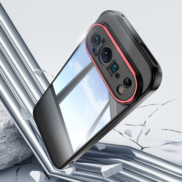 For Google Pixel 9 / 9 Pro Acrylic Hybrid TPU Armor Shockproof Phone Case(Black Red) - Google Cases by PMC TechLife | Online Shopping South Africa | PMC TechLife | Buy Now Pay Later Mobicred