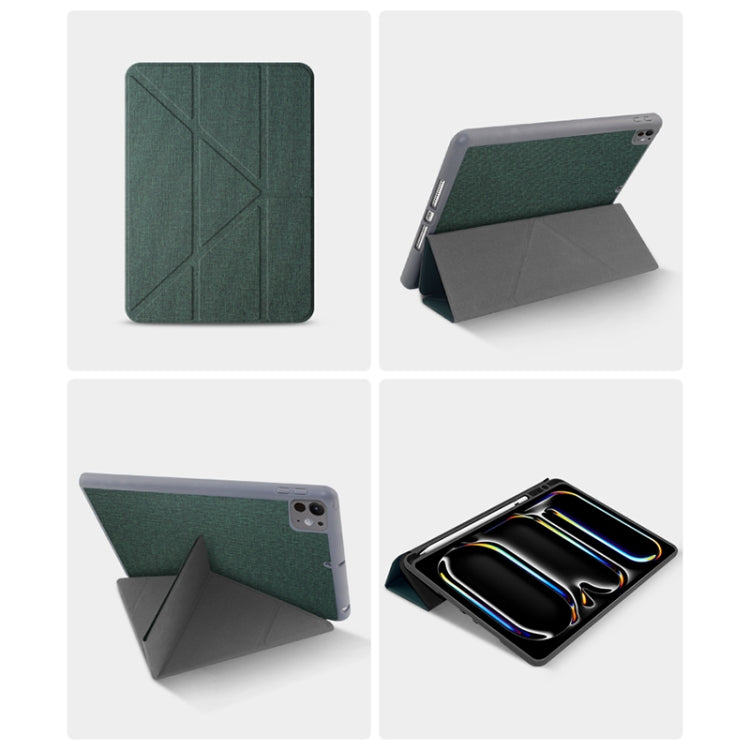 For iPad Air 13 2024 Mutural Multi-fold Smart Leather Tablet Case(Blue) - free shipping - PMC TechLife - Order now!