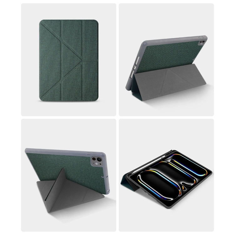 For iPad Air 11 2024 / Air 2022 10.9 Mutural Multi-fold Smart Leather Tablet Case(Grey) - iPad Air 11 2024 Cases by Mutural | Online Shopping South Africa | PMC Jewellery | Buy Now Pay Later Mobicred