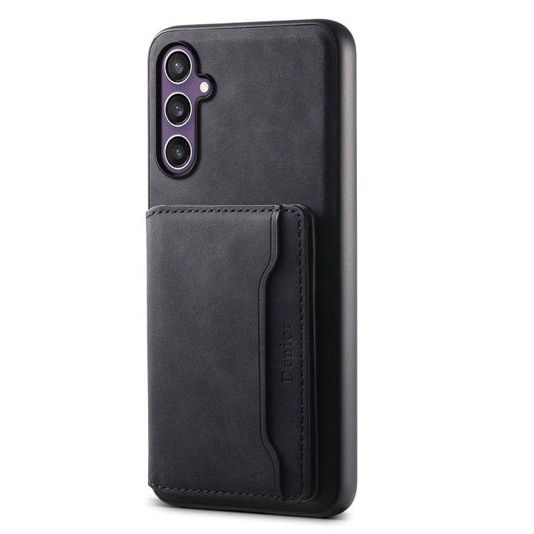For Samsung Galaxy S24 5G Denior D13 Retro Texture Leather MagSafe Card Bag Phone Case(Black) - free shipping - PMC Jewellery - Order now!