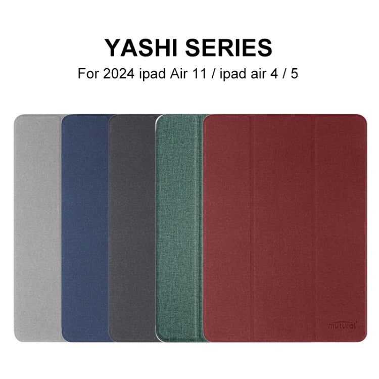 For iPad Air 13 2025 / 2024 Mutural YASHI Series Tablet Leather Smart Case(Green) - free shipping - PMC TechLife - Order now!