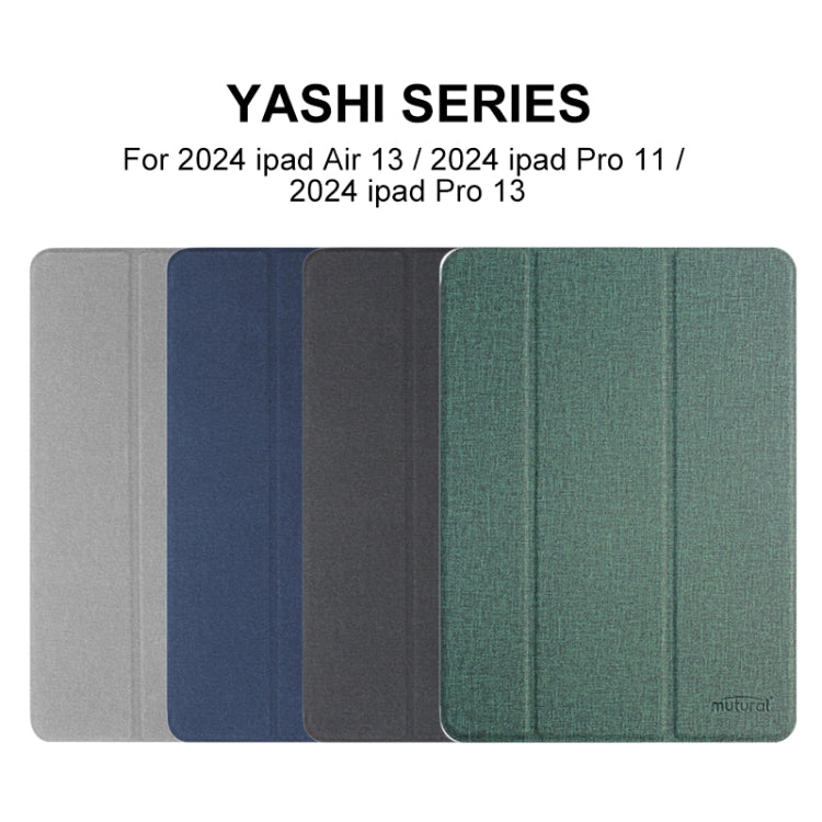 For iPad Air 13 2025 / 2024 Mutural YASHI Series Tablet Leather Smart Case(Blue) - iPad Air 13 2025 / 2024 Cases by Mutural | Online Shopping South Africa | PMC TechLife | Buy Now Pay Later Mobicred