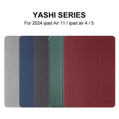 For iPad Air 11 2024 / Air 2022 10.9 Mutural YASHI Series Tablet Leather Smart Case(Grey) - iPad Air 11 2024 Cases by Mutural | Online Shopping South Africa | PMC Jewellery | Buy Now Pay Later Mobicred