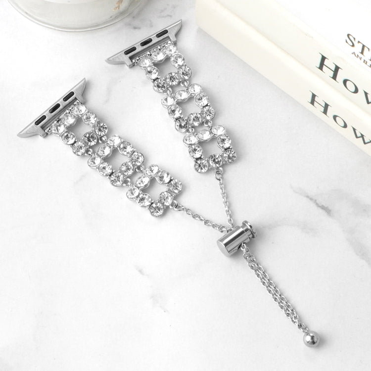 For Apple Watch 42mm Rhinestone Metal Bracelet Watch Band(Silver) - free shipping - PMC TechLife - Order now!