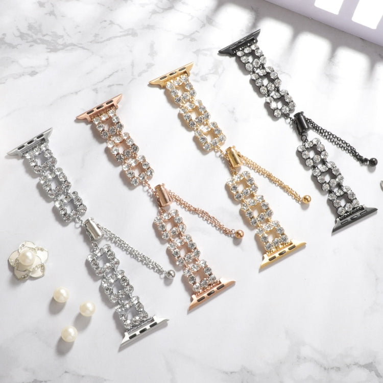 For Apple Watch 42mm Rhinestone Metal Bracelet Watch Band(Silver) - free shipping - PMC TechLife - Order now!