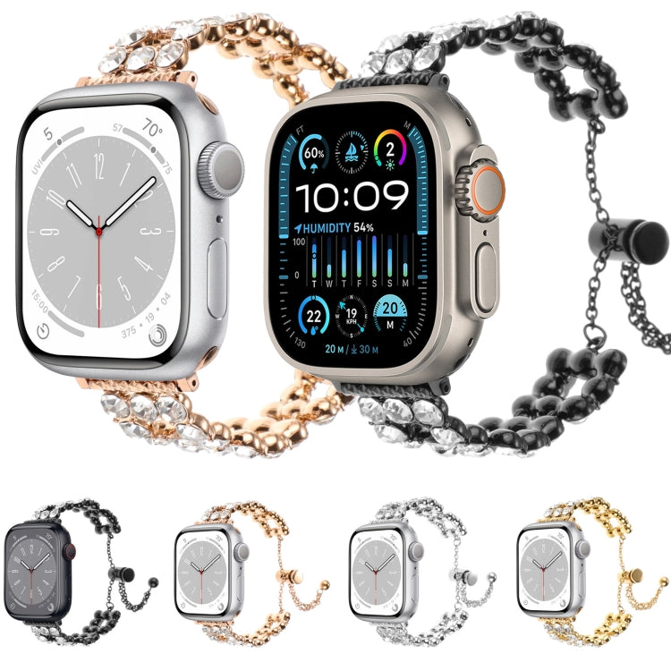 For Apple Watch 38mm Rhinestone Metal Bracelet Watch Band(Silver) - free shipping - PMC TechLife - Order now!