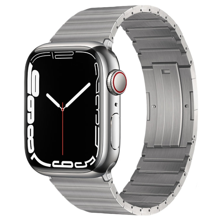 For Apple Watch SE 44mm PG60 Single Bead Bamboo Joint Titanium Metal Watch Band(Silver) - free shipping - PMC TechLife - Order now!