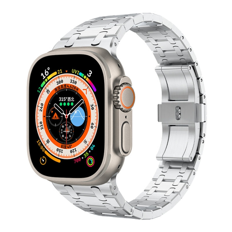 For Apple Watch Ultra 2 49mm PG94 Dual-link Modified Stainless Steel Watch Band(Silver) - free shipping - PMC TechLife - Order now!