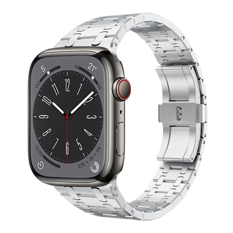 For Apple Watch 42mm PG94 Dual-link Modified Stainless Steel Watch Band(Silver) - free shipping - PMC TechLife - Order now!