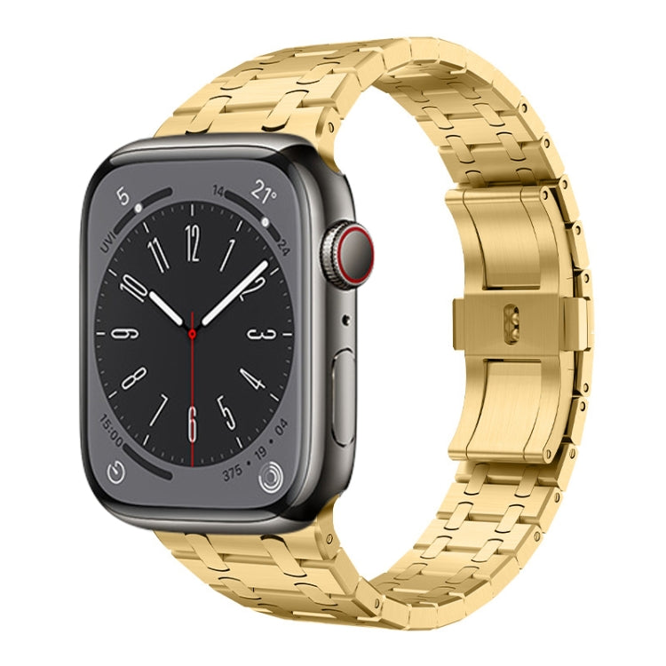 For Apple Watch 38mm PG94 Dual-link Modified Stainless Steel Watch Band(Gold) - free shipping - PMC TechLife - Order now!