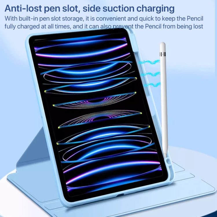For iPad Air 13 2024 Magnetic Split Leather Smart Tablet Case with Pen Slot(Sky Blue) - iPad Air 13 2024 Cases by PMC TechLife | Online Shopping South Africa | PMC TechLife | Buy Now Pay Later Mobicred