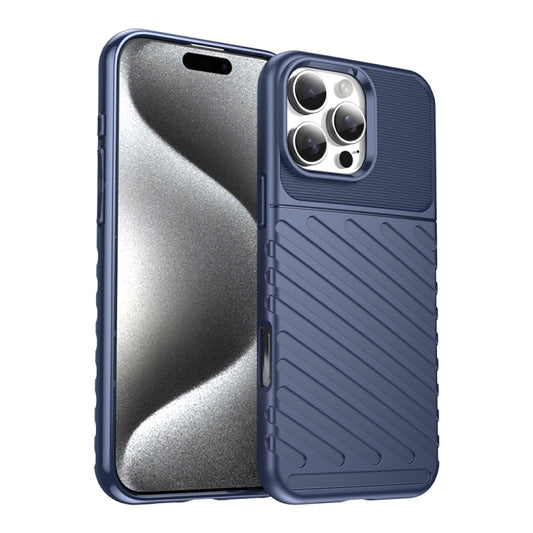 For iPhone 16 Pro Max Thunderbolt Shockproof Soft TPU Phone Case(Blue) - iPhone 16 Pro Max Cases by PMC Jewellery | Online Shopping South Africa | PMC Jewellery | Buy Now Pay Later Mobicred