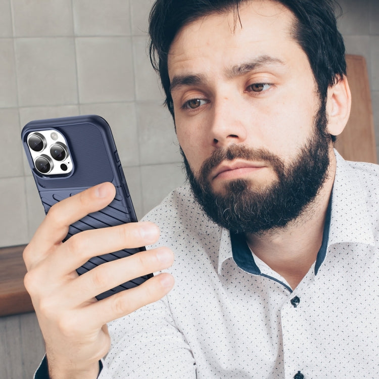 For iPhone 16 Pro Max Thunderbolt Shockproof Soft TPU Phone Case(Blue) - free shipping - PMC TechLife - Order now!