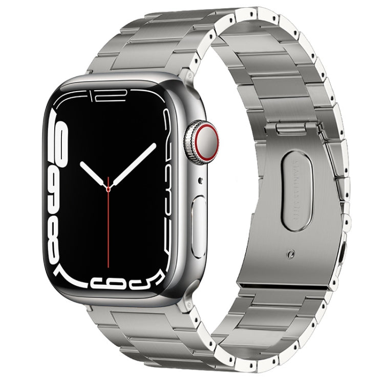 For Apple Watch SE 44mm PG63 Three-Bead Protrusion Titanium Metal Watch Band(Silver) - free shipping - PMC TechLife - Order now!
