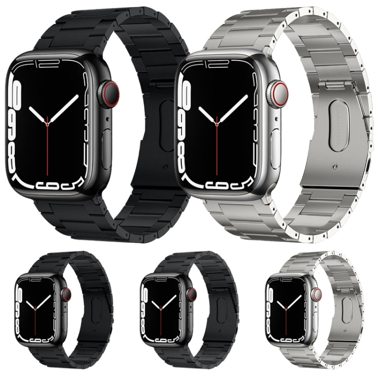 For Apple Watch 42mm PG63 Three-Bead Protrusion Titanium Metal Watch Band(Silver) - free shipping - PMC TechLife - Order now!