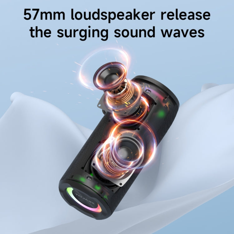 Zealot S51 Pro Shocking Bass Bluetooth Speaker with Colorful Light(Grey) - free shipping - PMC Jewellery - Order now!