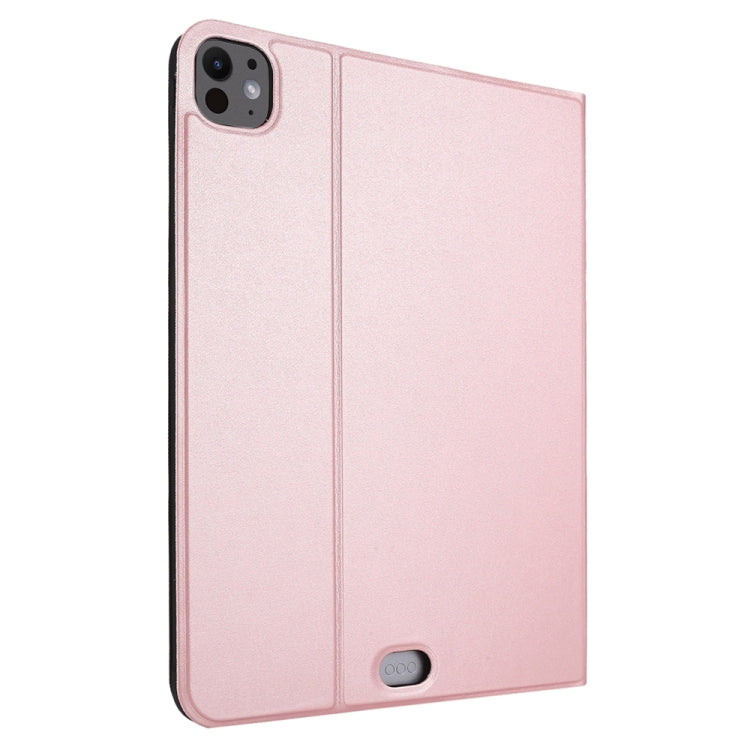 For iPad Pro 13 2024 Stretch Voltage Plain Leather Smart Tablet Case(Rose Gold) - iPad Pro 13 2024 Cases by PMC TechLife | Online Shopping South Africa | PMC TechLife | Buy Now Pay Later Mobicred