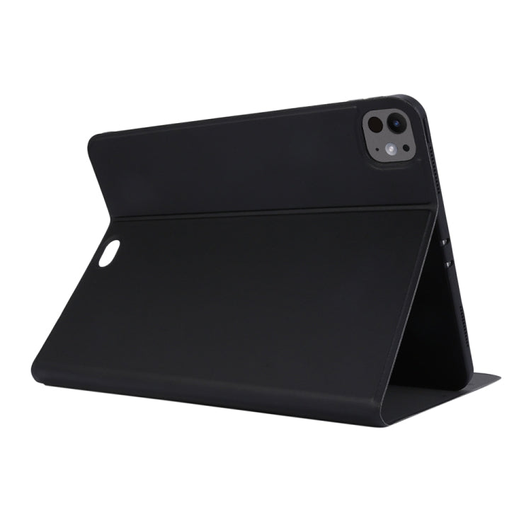 For iPad Pro 11 2024 Stretch Voltage Plain Leather Smart Tablet Case(Black) - iPad Pro 11 2024 Cases by PMC Jewellery | Online Shopping South Africa | PMC Jewellery | Buy Now Pay Later Mobicred