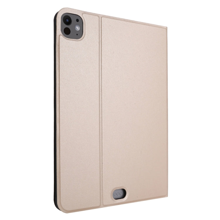 For iPad Pro 11 2024 Stretch Voltage Plain Leather Smart Tablet Case(Gold) - iPad Pro 11 2024 Cases by PMC TechLife | Online Shopping South Africa | PMC TechLife | Buy Now Pay Later Mobicred