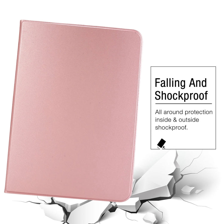 For iPad Pro 11 2024 Stretch Voltage Plain Leather Smart Tablet Case(Rose Gold) - iPad Pro 11 2024 Cases by PMC TechLife | Online Shopping South Africa | PMC TechLife | Buy Now Pay Later Mobicred