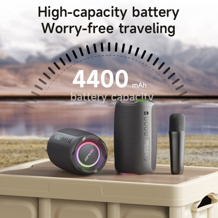 Zealot S61M RGB Rhythmic Light Karaoke Wireless Speaker, Style:Dual Mic(Black) - free shipping - PMC Jewellery - Order now!