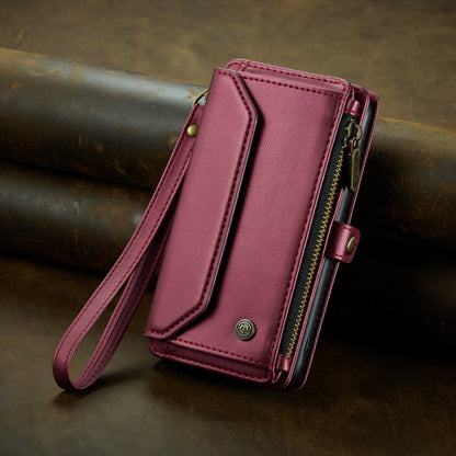 For iPhone 11 Pro Max CaseMe C36 Card Slots Zipper Wallet RFID Anti-theft Leather Phone Case(Wine Red) - iPhone 11 Pro Max Cases by CaseMe | Online Shopping South Africa | PMC Jewellery | Buy Now Pay Later Mobicred