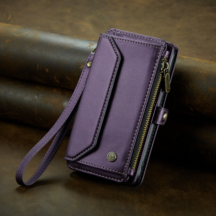 For iPhone 13 Pro CaseMe C36 Card Slots Zipper Wallet RFID Anti-theft Leather Phone Case(Purple) - iPhone 13 Pro Cases by CaseMe | Online Shopping South Africa | PMC Jewellery | Buy Now Pay Later Mobicred