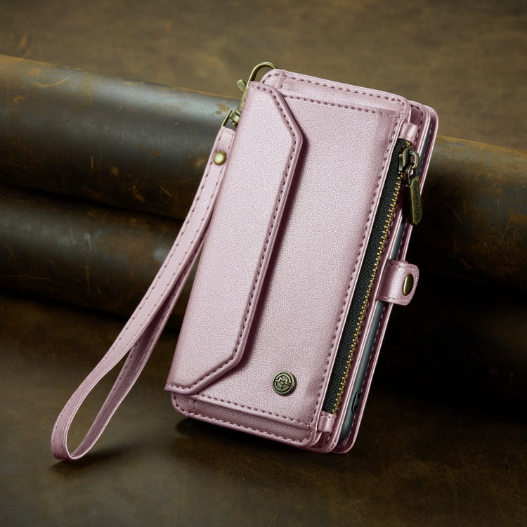 For iPhone SE 2022 / SE 2020 CaseMe C36 Card Slots Zipper Wallet RFID Anti-theft Leather Phone Case(Pink) - iPhone SE 2022 / 2020 / 8 / 7 Cases by CaseMe | Online Shopping South Africa | PMC Jewellery | Buy Now Pay Later Mobicred