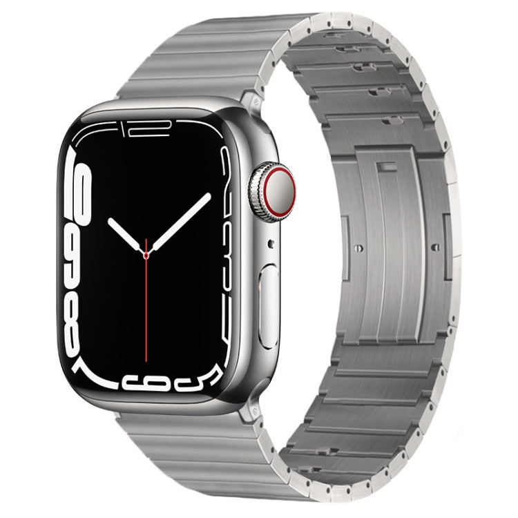 For Apple Watch Series 3 38mm PG65 Single Bead Bamboo Joint Spring Bars Titanium Metal Watch Band(Silver) - free shipping - PMc TechLife - Order now!