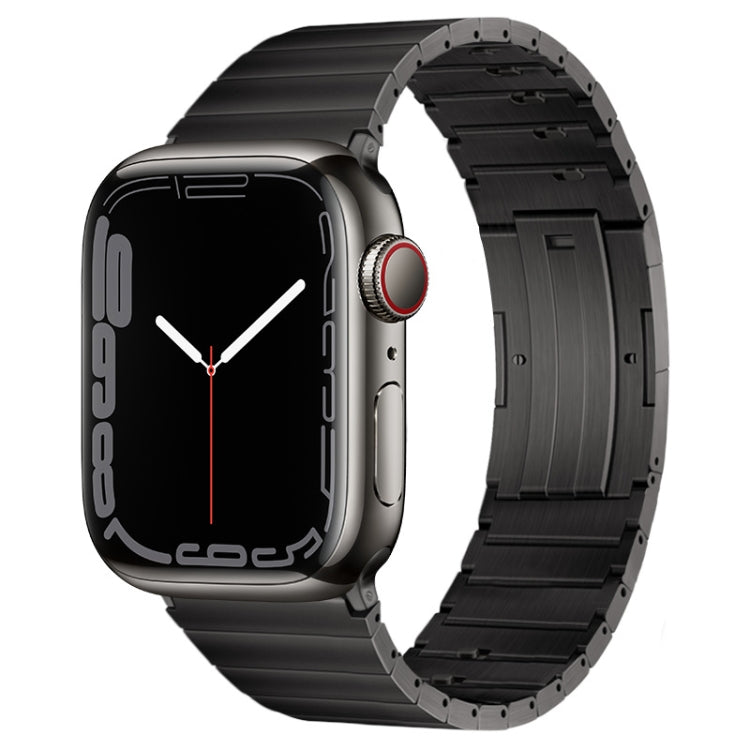 For Apple Watch 38mm PG65 Single Bead Bamboo Joint Spring Bars Titanium Metal Watch Band(Graphite Black) - free shipping - PMc TechLife - Order now!