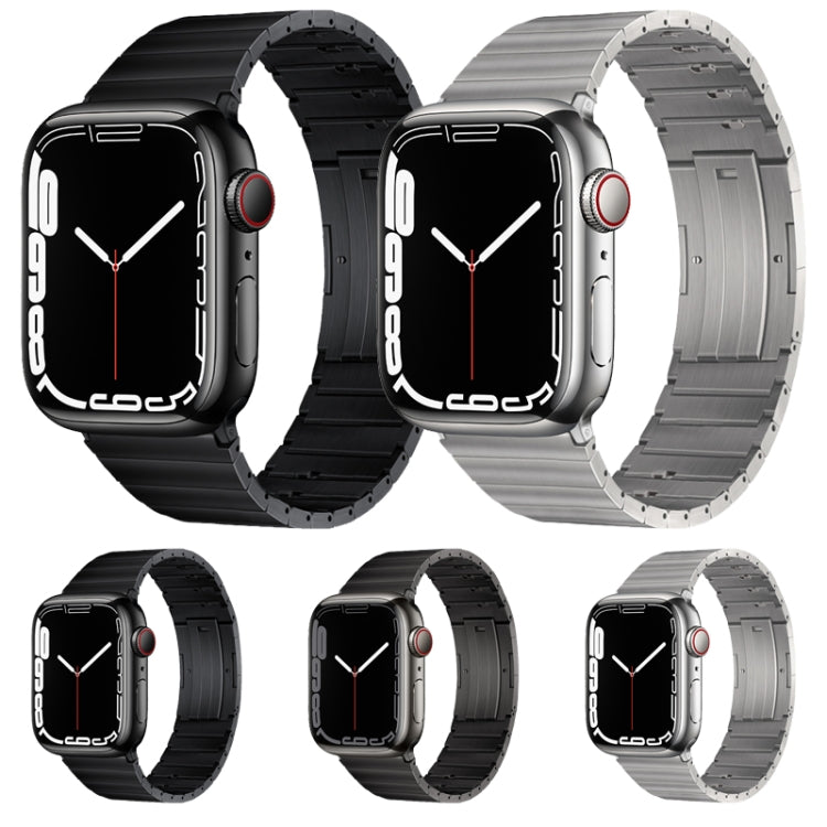 For Apple Watch SE 44mm PG65 Single Bead Bamboo Joint Spring Bars Titanium Metal Watch Band(Silver) - free shipping - PMc TechLife - Order now!