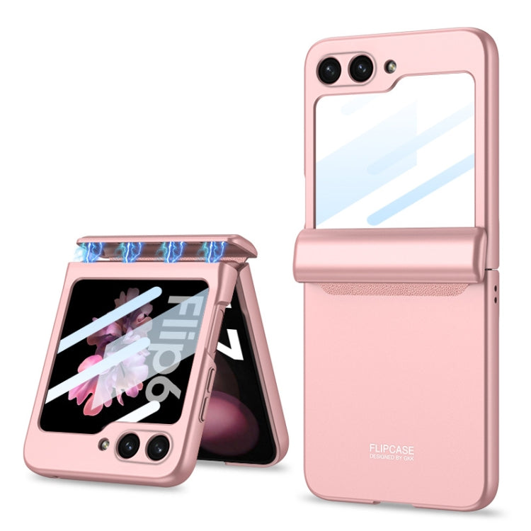 For Samsung Galaxy Z Flip6 GKK Integrated Magnetic Full Coverage Folding Phone Case(Pink) - Galaxy Z Flip6 5G Cases by GKK | Online Shopping South Africa | PMC Jewellery | Buy Now Pay Later Mobicred