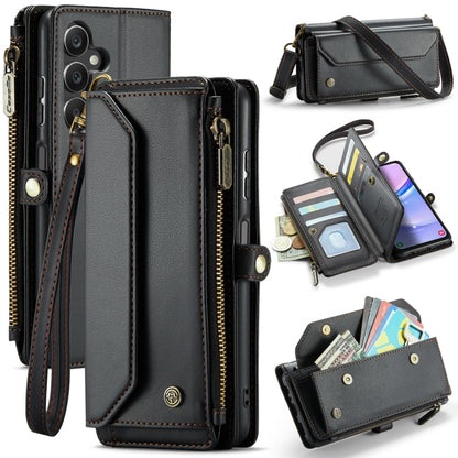 For Samsung Galaxy A15 CaseMe C36 Card Slots Zipper Wallet RFID Anti-theft Leather Phone Case(Black) - Galaxy Phone Cases by CaseMe | Online Shopping South Africa | PMC Jewellery | Buy Now Pay Later Mobicred