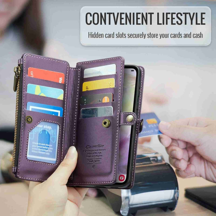 For Samsung Galaxy A35 5G CaseMe C36 Card Slots Zipper Wallet RFID Anti-theft Leather Phone Case(Purple) - Galaxy Phone Cases by CaseMe | Online Shopping South Africa | PMC Jewellery | Buy Now Pay Later Mobicred