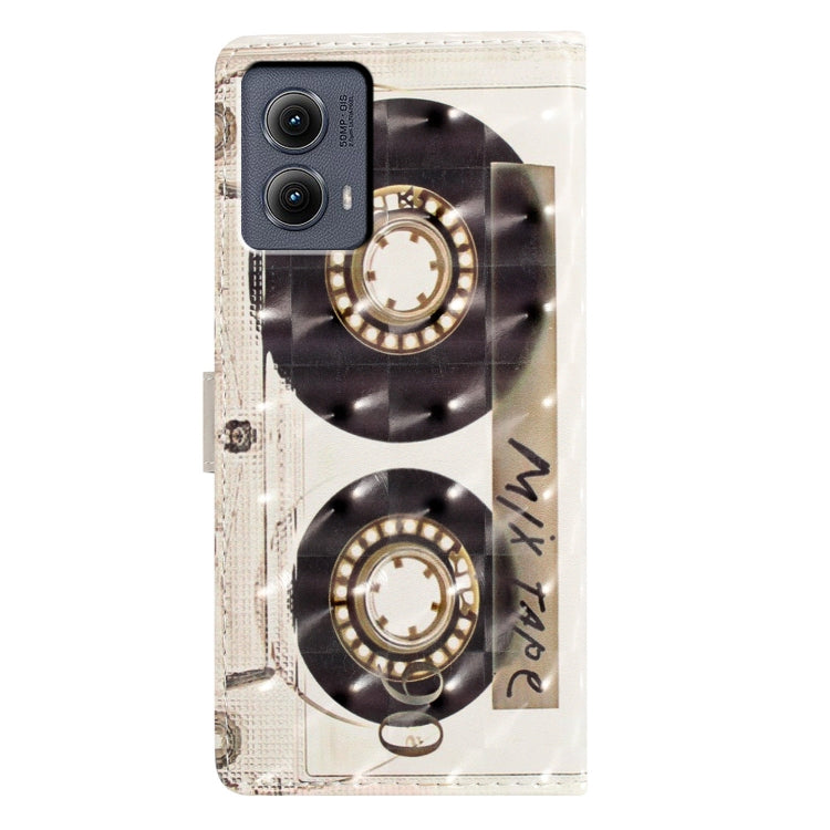 For Motorola Edge 2024 3D Pattern Leather Phone Case(Tape) - Motorola Cases by PMC Jewellery | Online Shopping South Africa | PMC Jewellery | Buy Now Pay Later Mobicred