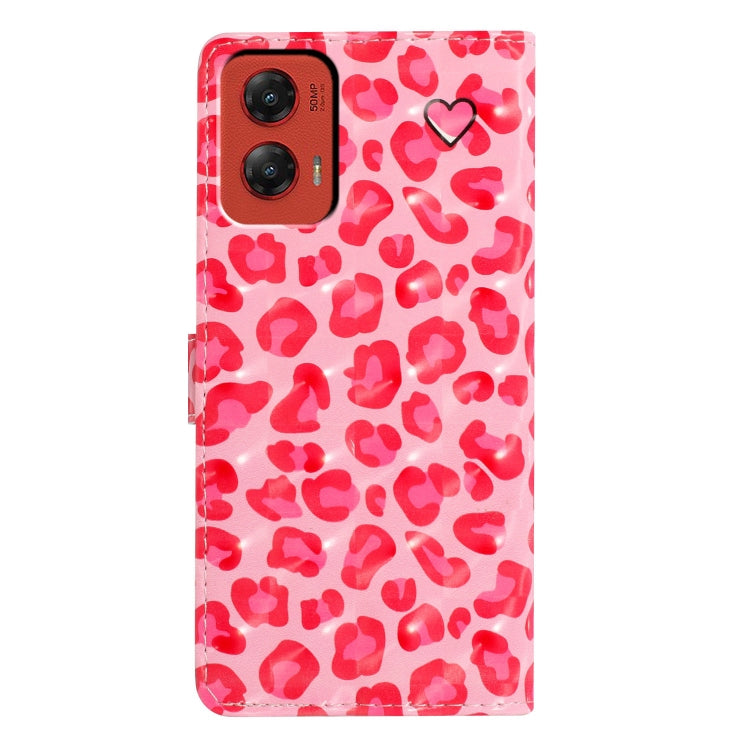 For Motorola Moto G Stylus 5G 2024 3D Pattern Leather Phone Case(Pink Leopard Print) - Motorola Cases by PMC Jewellery | Online Shopping South Africa | PMC Jewellery | Buy Now Pay Later Mobicred