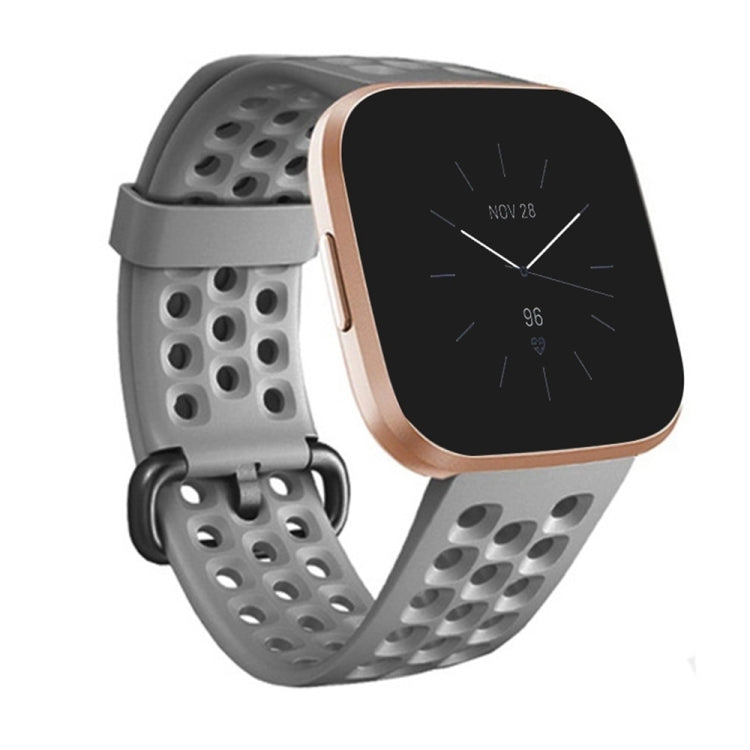 For Fitbit Versa 2 Breathable Silicone Watch Band, Size: Small(Gray) - free shipping - PMc TechLife - Order now!