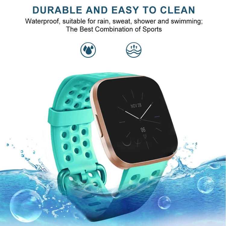 For Fitbit Versa 2 Breathable Silicone Watch Band, Size: Small(Duck) - Watch Bands by PMc TechLife | Online Shopping South Africa | PMc TechLife | Buy Now Pay Later Mobicred