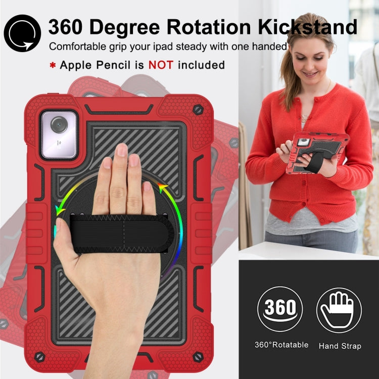For Lenovo Tab M11 / Xiaoxin Pad 11 2024 360 Degree Rotation PC Contrast Silicone Tablet Case(Red + Black) - Lenovo by PMC Jewellery | Online Shopping South Africa | PMC Jewellery | Buy Now Pay Later Mobicred