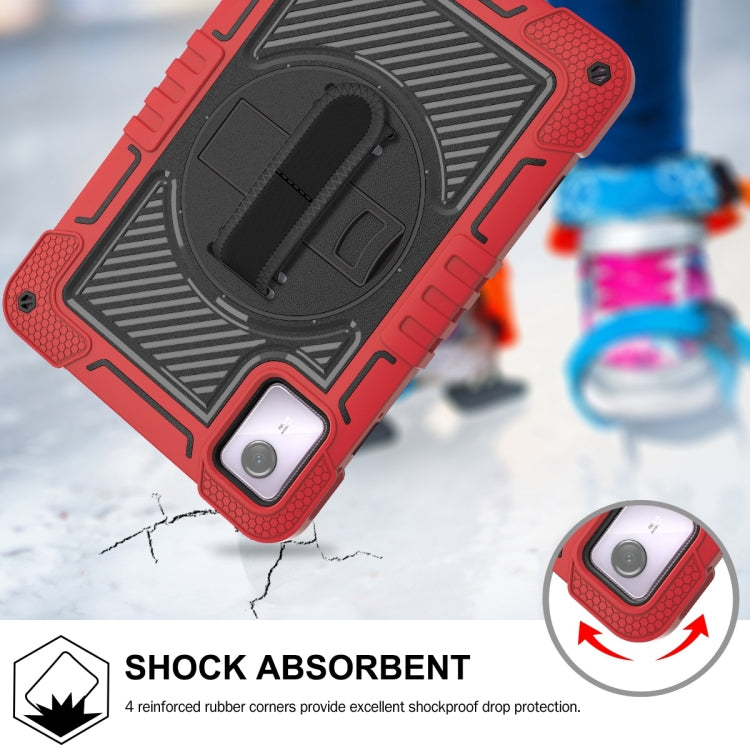 For Lenovo Tab M11 / Xiaoxin Pad 11 2024 360 Degree Rotation PC Contrast Silicone Tablet Case(Red + Black) - Lenovo by PMC Jewellery | Online Shopping South Africa | PMC Jewellery | Buy Now Pay Later Mobicred