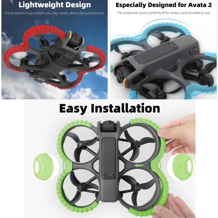 For DJI Avata 2 Sunnylife Drone Anti-Collision Protective Cover Propeller Ring Stripes(Red) - Other by Sunnylife | Online Shopping South Africa | PMC TechLife | Buy Now Pay Later Mobicred