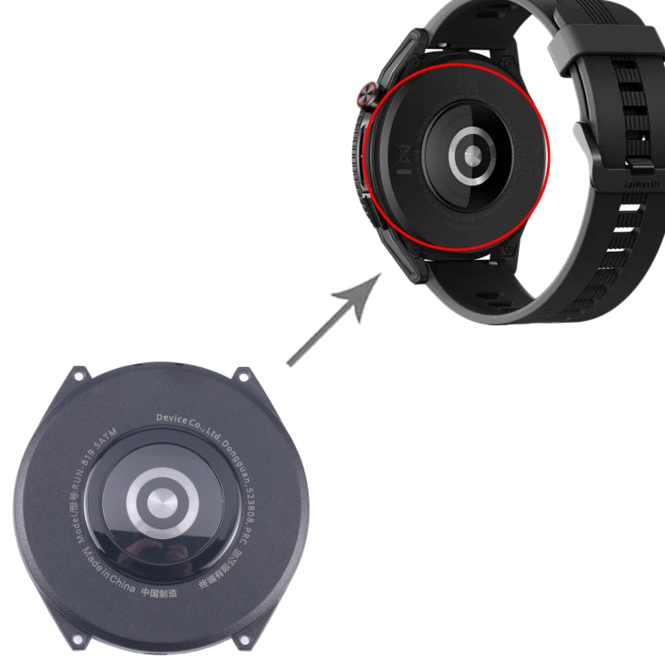 For Huawei Watch GT Runner 46mm Original Rear Housing Cover(Black) - For Huawei by PMC TechLife | Online Shopping South Africa | PMC TechLife | Buy Now Pay Later Mobicred
