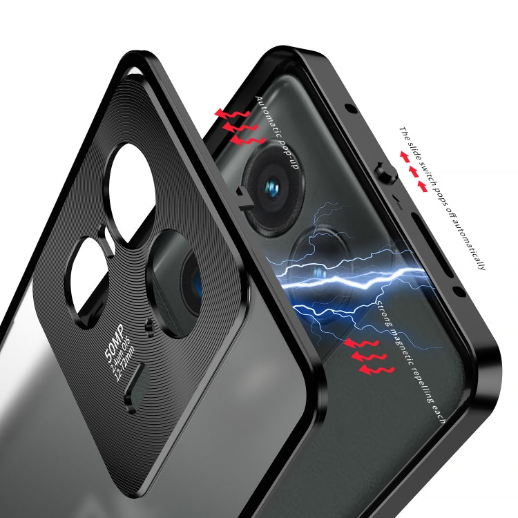 For Motorola Moto X40 Snap Buckle Metal Frame Frosted Phone Case(Blue) - Motorola Cases by PMC TechLife | Online Shopping South Africa | PMC TechLife | Buy Now Pay Later Mobicred